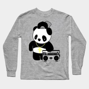 Snapback Panda with Radio Long Sleeve T-Shirt